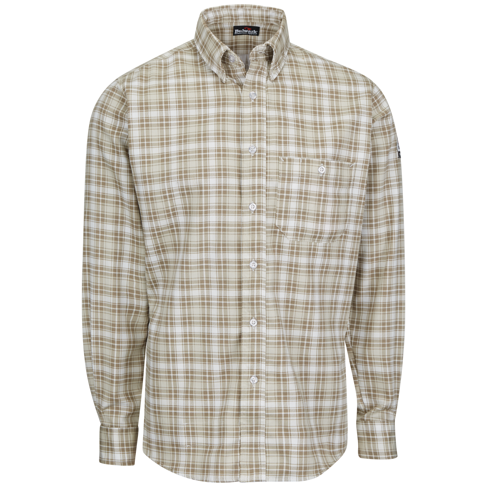 Men's Long Sleeve Plaid Dress Shirt | Bulwark® FR