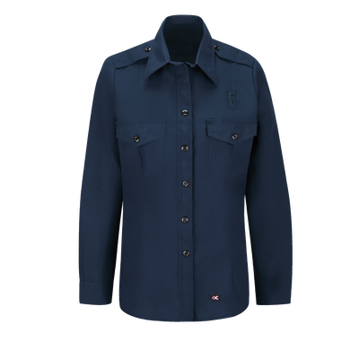Women's Non-FR 100% Cotton Classic Long Sleeve Fire Chief Shirt