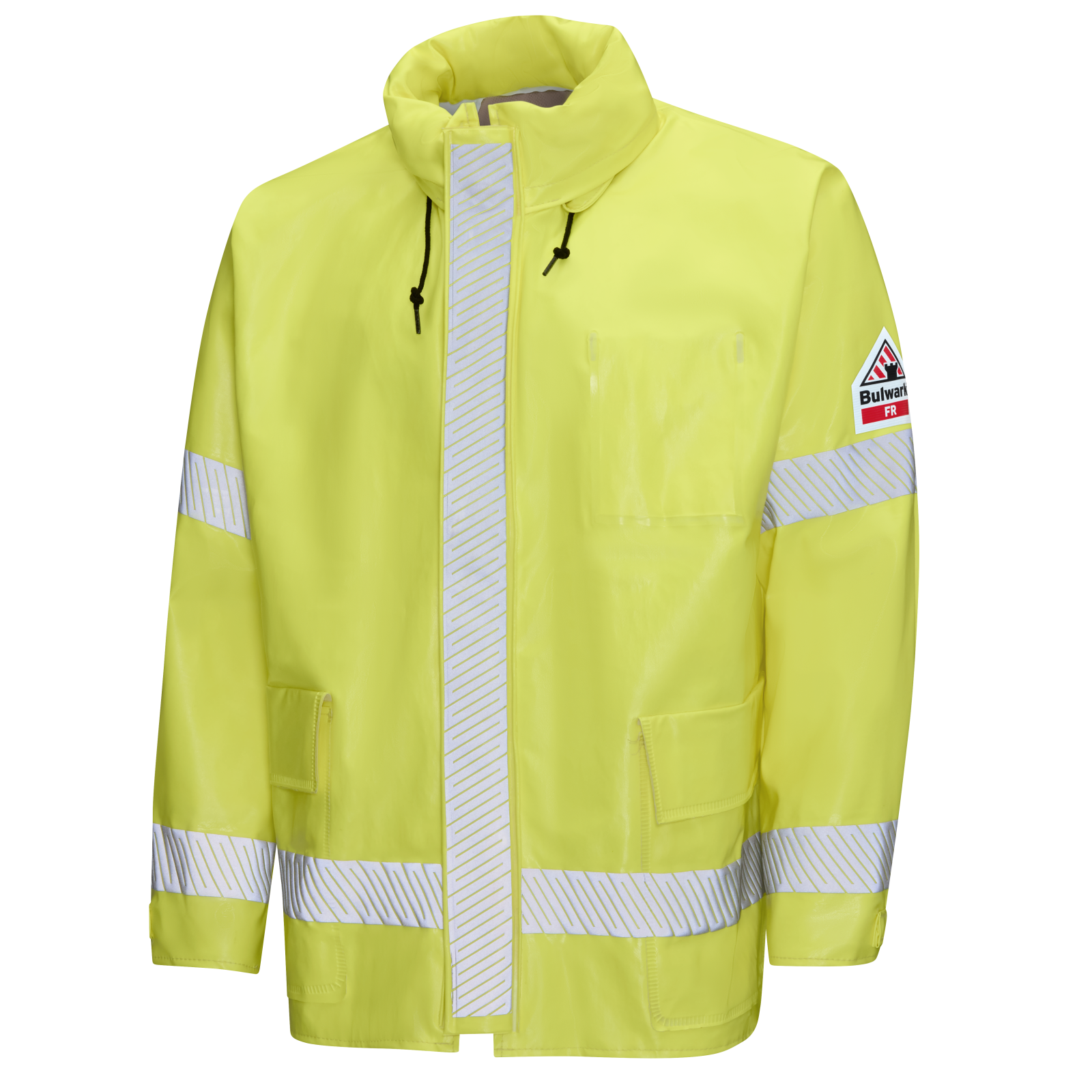 Men s FR Hi Visibility Rain Jacket Bulwark FR